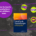 Werbegrafik für eine Online-Buchveranstaltung zum Buch „Sinnstiftende Veranstaltungen“ von Michael Gleich, mit Symbolen für ein Quiz und einen Videoanruf.